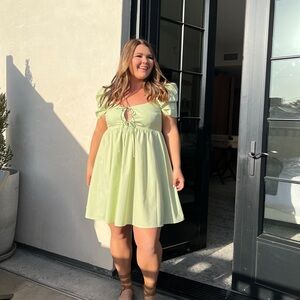 Abercrombie & Fitch Light Green Dress with Size L